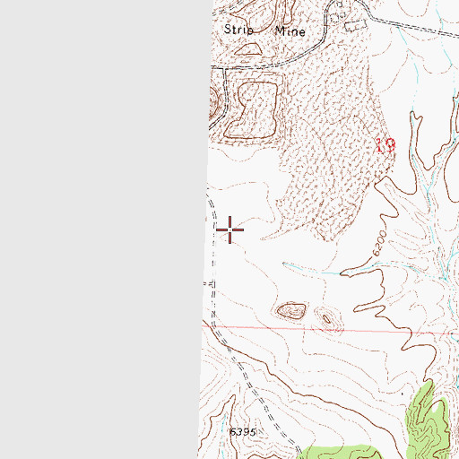 Topographic Map of Johnson MCS Mine, CO