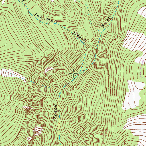 Topographic Map of East Jakeman Creek, CO