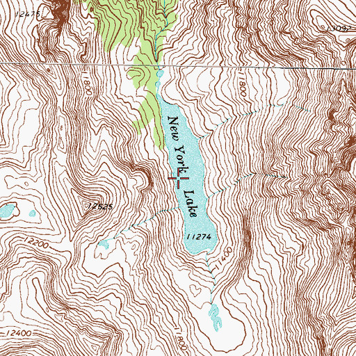 Topographic Map of New York Lake, CO