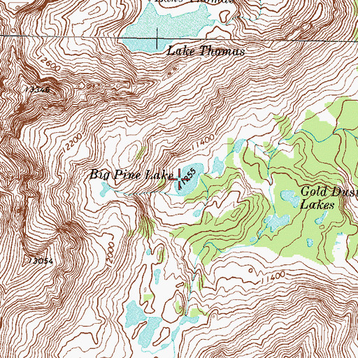 Topographic Map of Big Pine Lake, CO