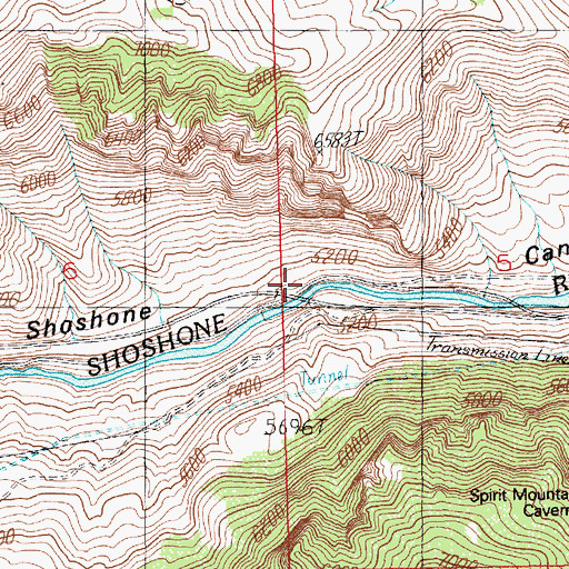 Topographic Map of Needle Hot Springs, WY