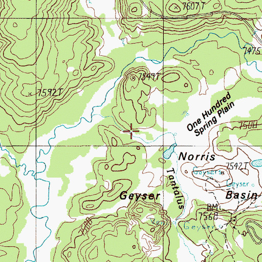 Topographic Map of Horseshoe Spring, WY