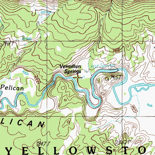 Topographic Map of Vermilion Springs, WY