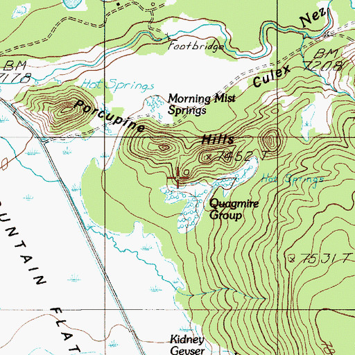 Topographic Map of Quagmire Group Springs, WY