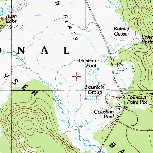 Topographic Map of Fountain Group Springs, WY