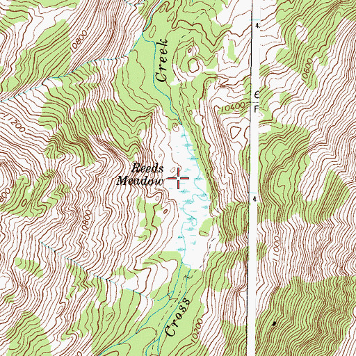 Topographic Map of Reeds Meadow, CO