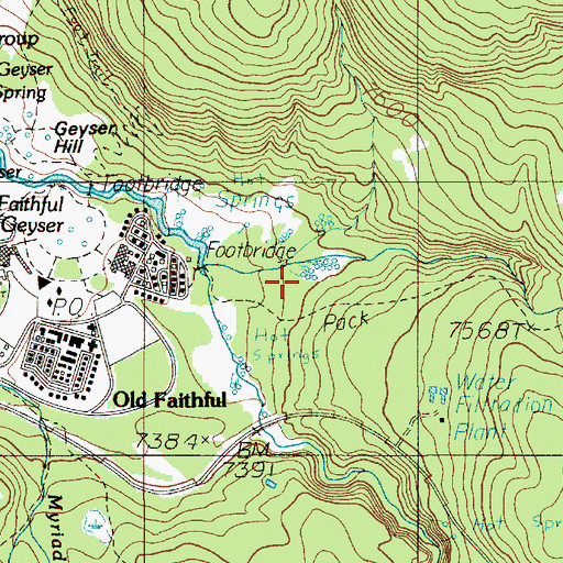 Topographic Map of South Eastern Group Springs, WY