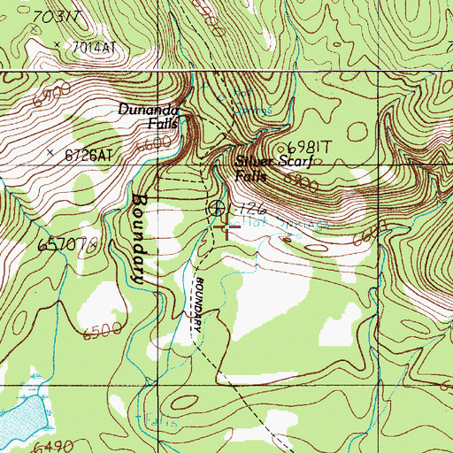 Topographic Map of Boundary Creek Hot Springs, WY