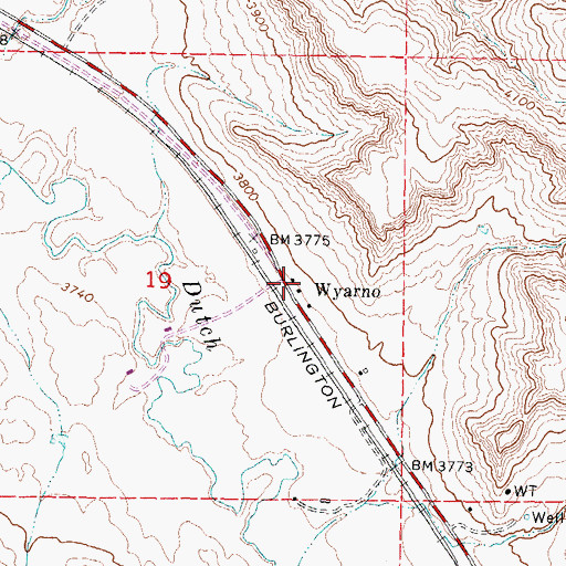 Topographic Map of McKey Boarding Home (historical), WY