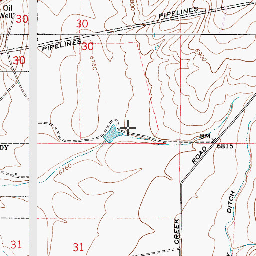 Topographic Map of Evanston Regional Hospital, WY