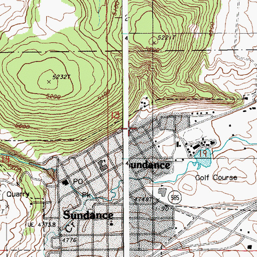 Topographic Map of Crook County Medical Services District Hospital, WY