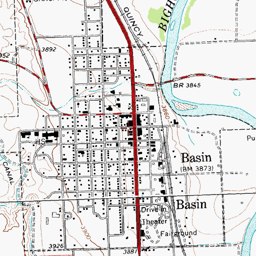Topographic Map of Wyoming Retirement Center, WY