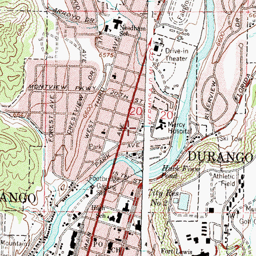 Topographic Map of Saint Columba Pre-School, CO