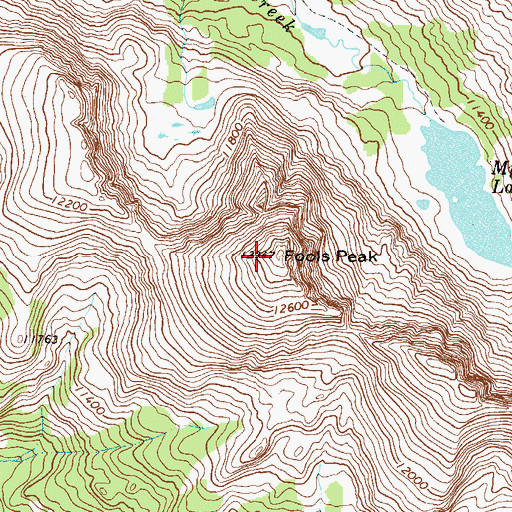 Topographic Map of Fools Peak, CO