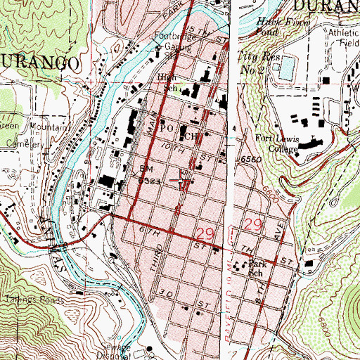 Topographic Map of Unitarian Fellowship Church, CO