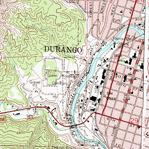 Topographic Map of Schneider Park, CO