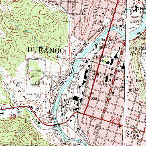 Topographic Map of Roosa Park, CO
