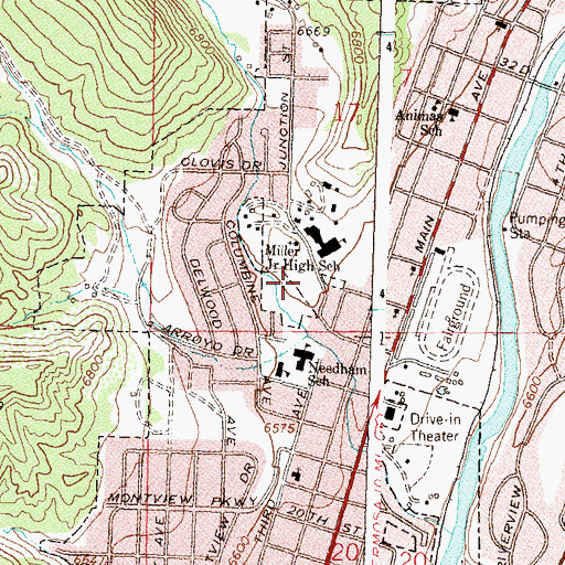 Topographic Map of First Assembly of God Church, CO