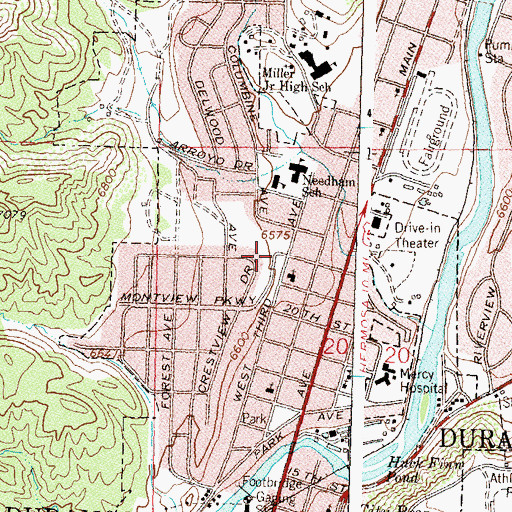 Topographic Map of Church of Christ, CO