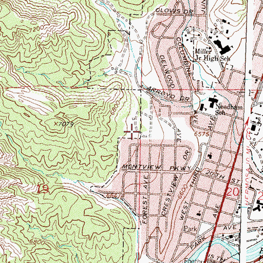 Topographic Map of High Country Baptist Church, CO