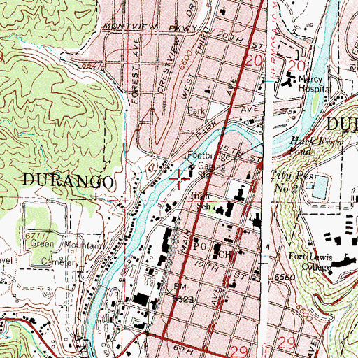 Topographic Map of Buckley Park, CO