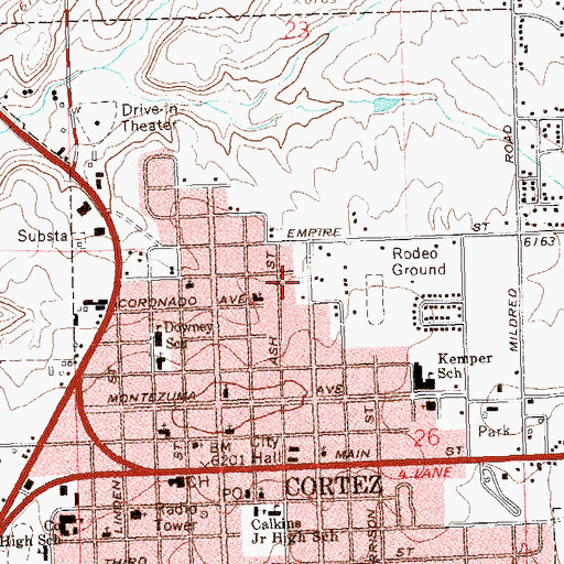 Topographic Map of New Life Chapel, CO