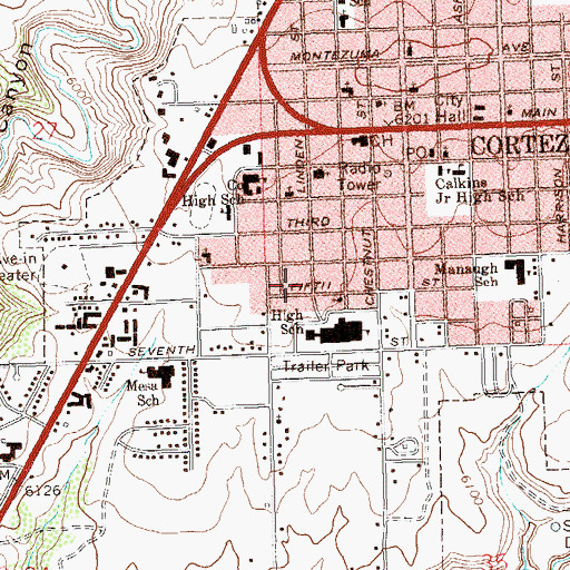 Topographic Map of Evangel Assembly of God, CO