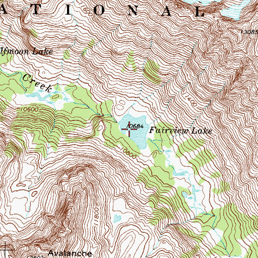 Topographic Map of Fairview Lake, CO