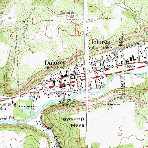 Topographic Map of First Baptist Church, CO