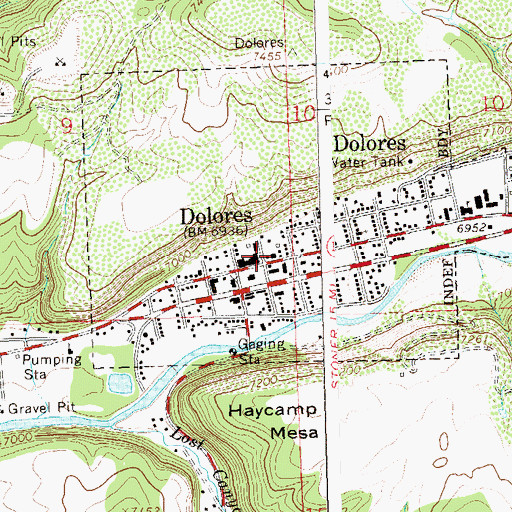 Topographic Map of Dolores Medical Center, CO