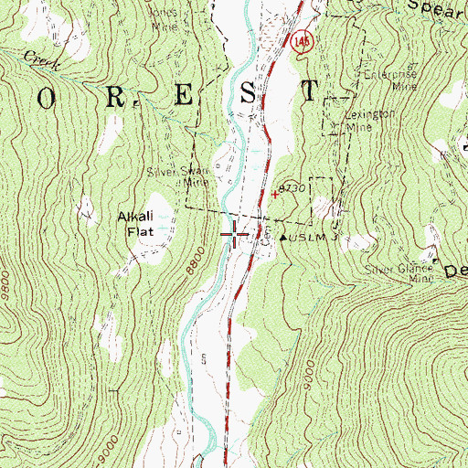 Topographic Map of Rico Cemetery, CO