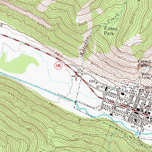 Topographic Map of Telluride Middle/High School, CO