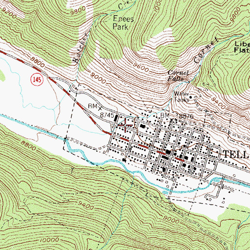 Topographic Map of Telluride Community Center, CO