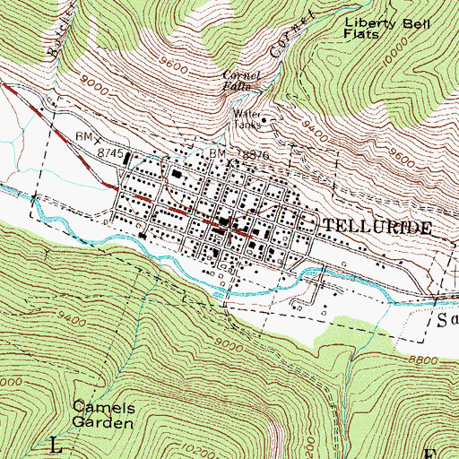 Topographic Map of Telluride Christian Fellowship, CO