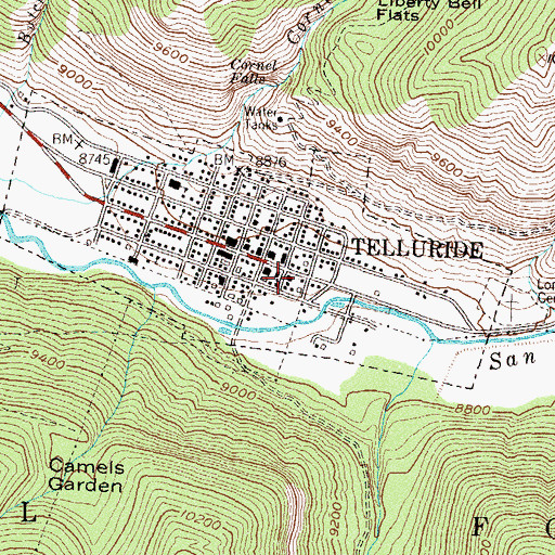 Topographic Map of Wilkinson Public Library, CO