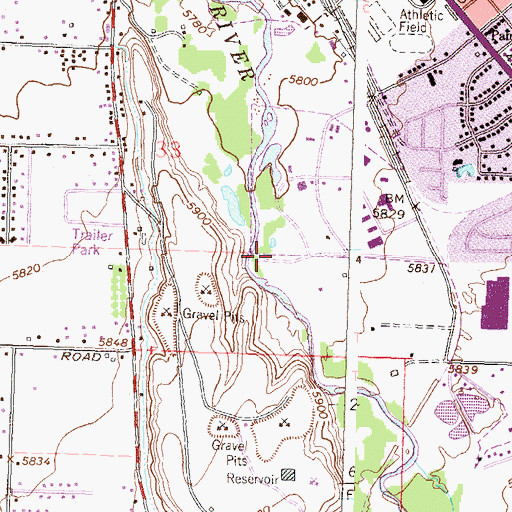 Topographic Map of Ute Park, CO