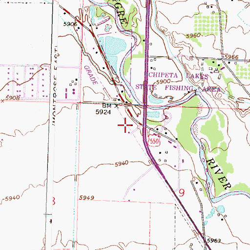 Topographic Map of Ute Indian Museum, CO