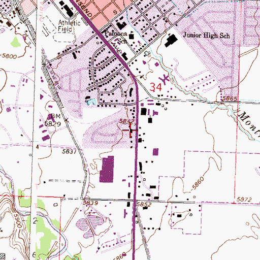 Topographic Map of Church of Christ, CO