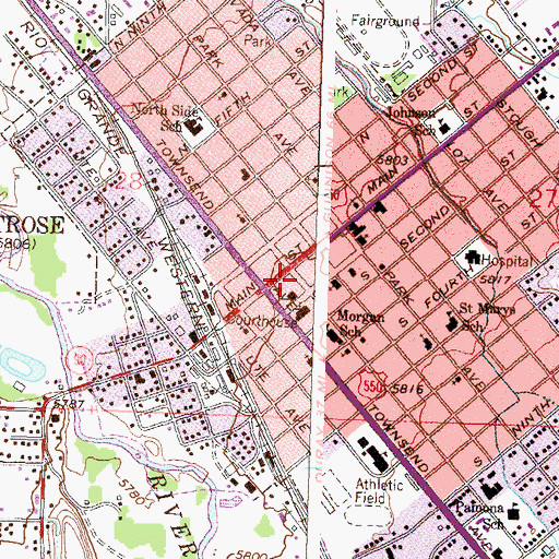 Topographic Map of Centennial Plaza, CO