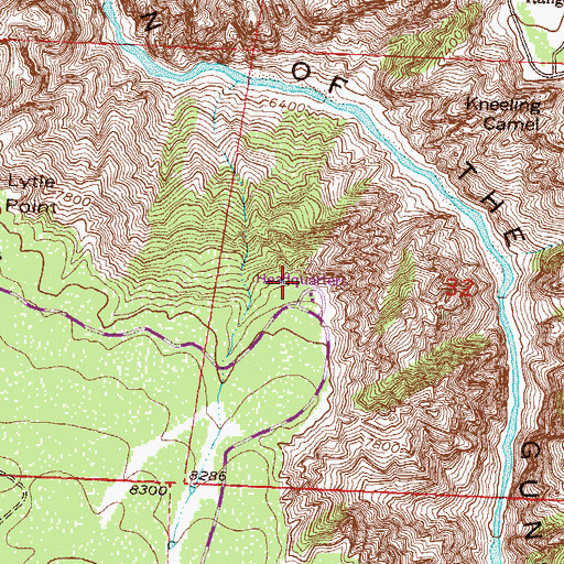 Topographic Map of Gunnison Point Visitor Center Ranger Station, CO