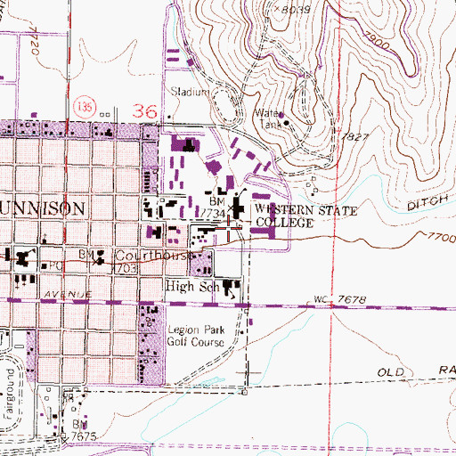 Topographic Map of Quigley Hall, CO