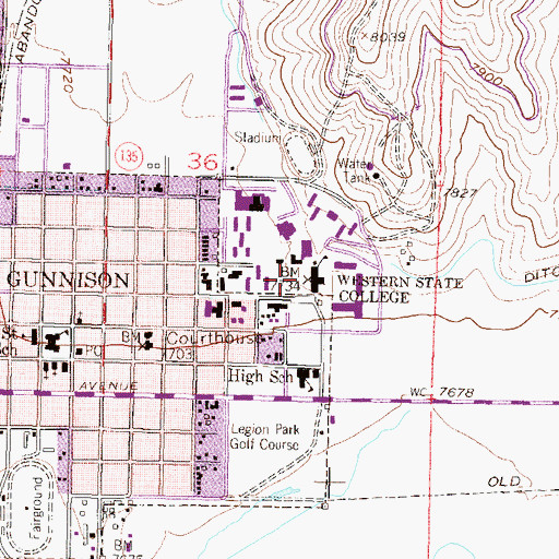 Topographic Map of Taylor Hall, CO