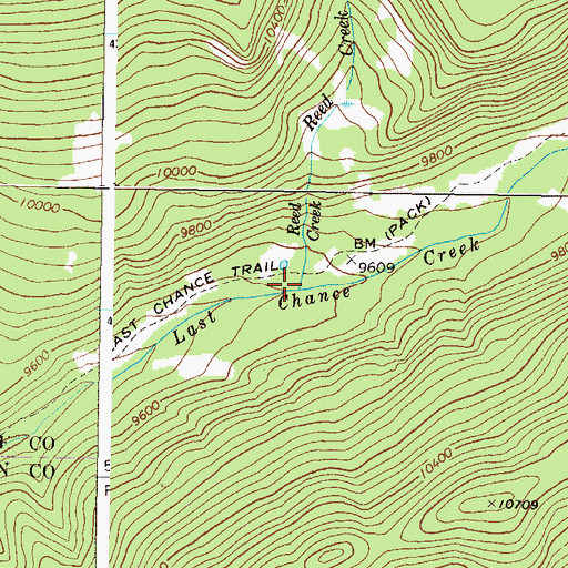 Topographic Map of Reed Creek, CO