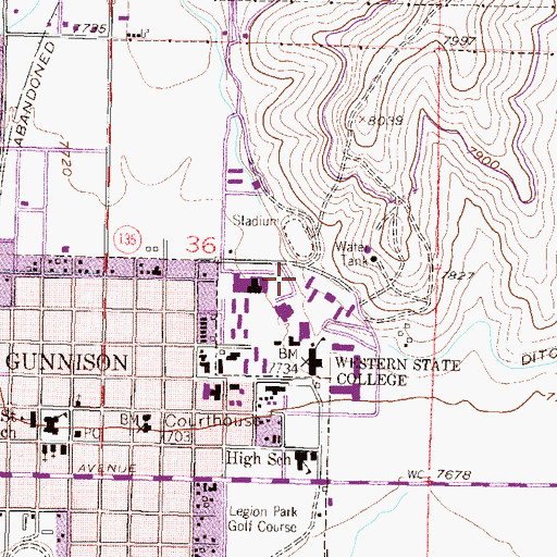 Topographic Map of Dolores Hall, CO