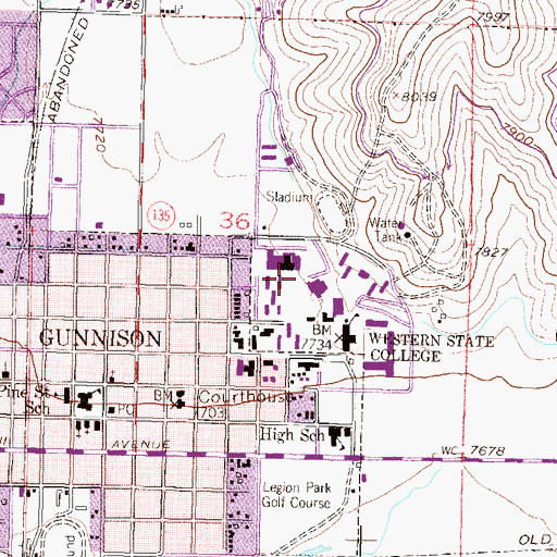 Topographic Map of College Union, CO