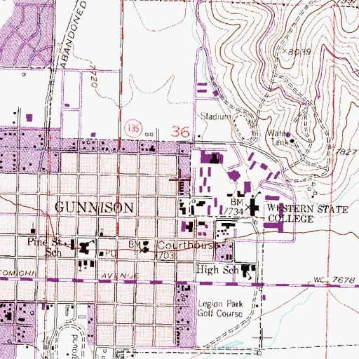 Topographic Map of Alpine Hall, CO