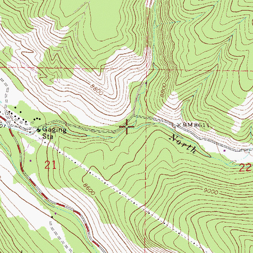 Topographic Map of Last Chance Creek, CO