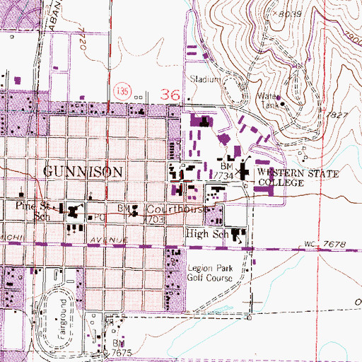 Topographic Map of Moffal Hall, CO