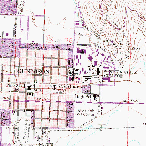 Topographic Map of Mears Hall, CO