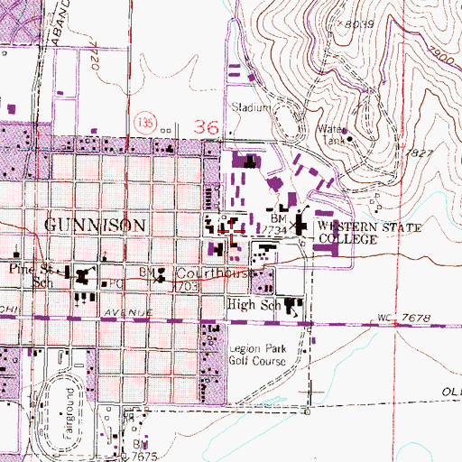 Topographic Map of Robidoux Hall, CO